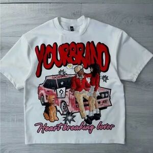 Graphic T-Shirt - White and Red